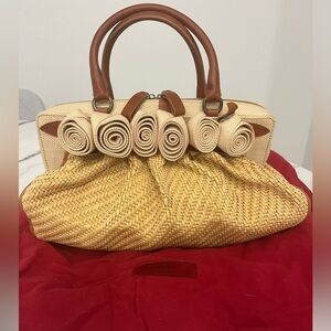 Valentino Garavani Raffia Top Handle Bag
